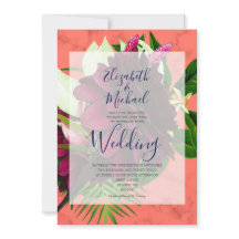 Coral Blommigt Burgundy Elegant Modern Bröllop