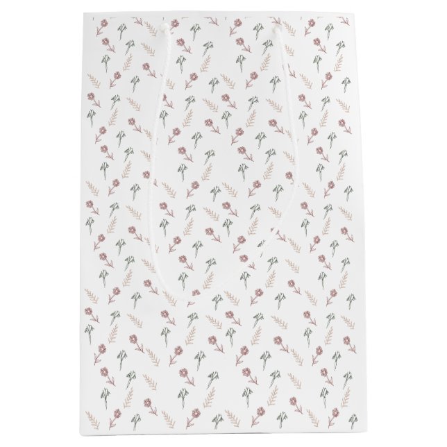 Coral Blommigt Gift Bag (Framsidan)