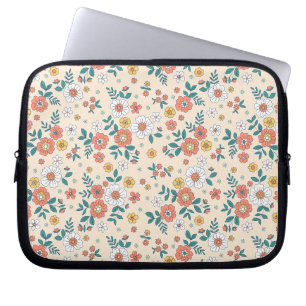 Coral Blomsterträdgård Mönster Laptop Fodral