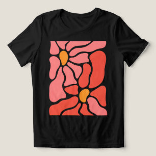 Coral Bloom Dam Abstract Blommig T-Shirt