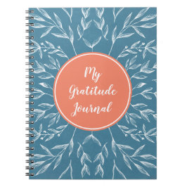 Coral & Blue Anpassningsbar Gatitude Journal Anteckningsbok