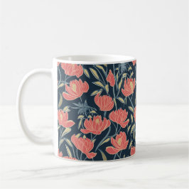 Coral Breeze Blommigt Kaffemugg