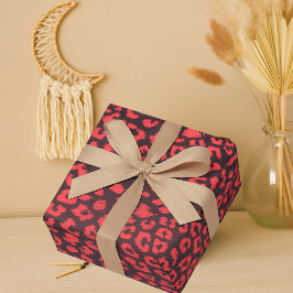 Coral Brown Leopard Skriv ut Presentpapper