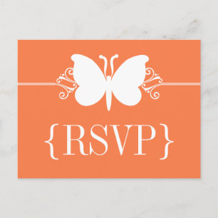 Coral Butterfly Swirls OSA Postcard Inbjudan Vykort
