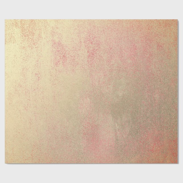 Coral Candy Champaign Sepia Foxier Guld Abstrakt Presentpapper (Platt)