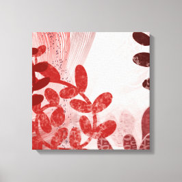 Coral Canopy – Abstract Floral Motion Art Print Canvastryck