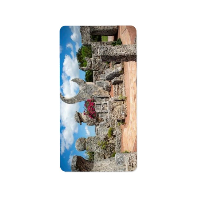 Coral Castle Flexible Magnet Adressetikett (Framsidan)