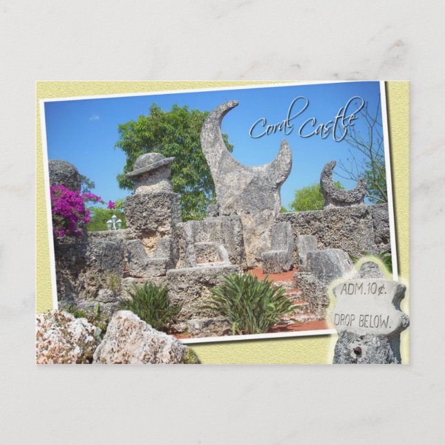Coral Castle, Homestead, Florida Vykort (Framsida)
