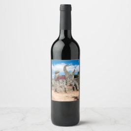 Coral Castle Wine Label Vinflaska Etikett