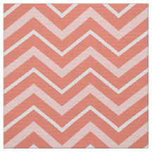 Coral Chevron Upholstoppning Fabric