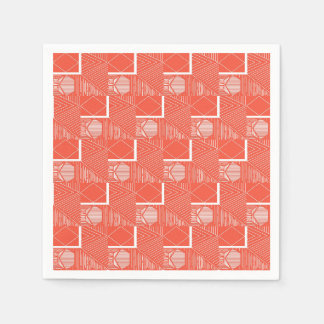 Coral Chic Mod Design Pappersservett