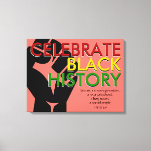 Coral   Christian Scripture   SVART HISTORISK MÅNA Canvastryck