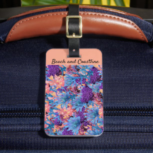 Coral Collage Bagagebricka