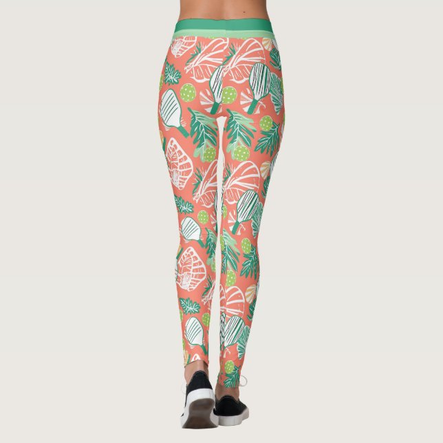 Coral Court Rally   Leggings (Baksida)