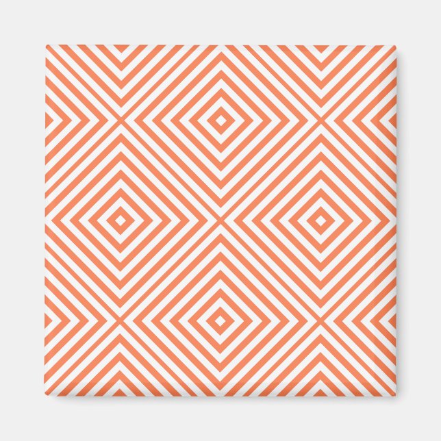 Coral Diamond Chevron Magnet (Framsidan)
