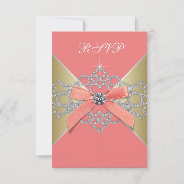 Coral Diamonds Coral Guld Födelsedagsfest OSA (Framsida)