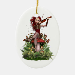 Coral Fairy ~ Sweet Melody Julgransprydnad Keramik