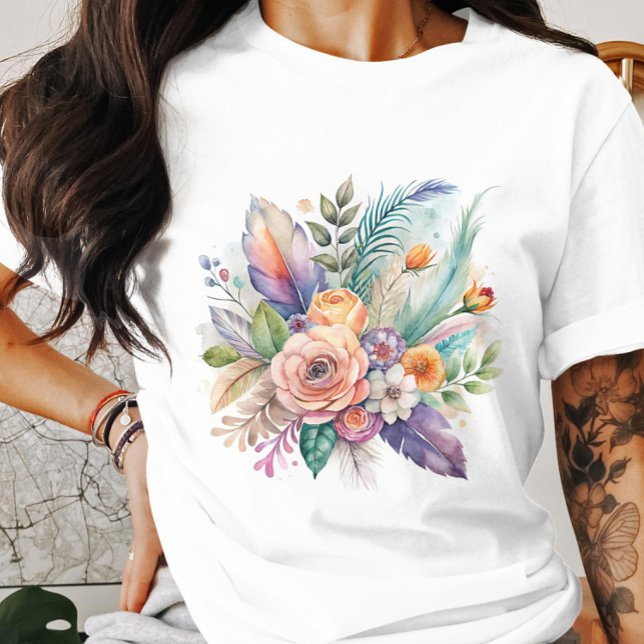 Coral Feather Bouquet T-Shirt (Skapare uppladdad)