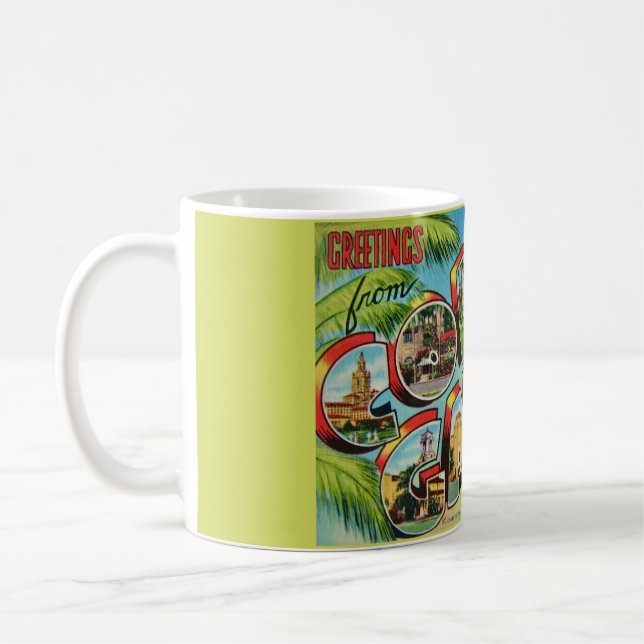Coral Gables Florida Hälsning Kaffemugg (Vänster)