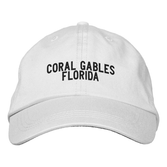 Coral Gables Florida Hat Broderad Keps (Framsida)