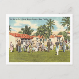 Coral Gables Florida vintage golfers Vykort