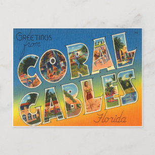 Coral Gables Florida Vykort