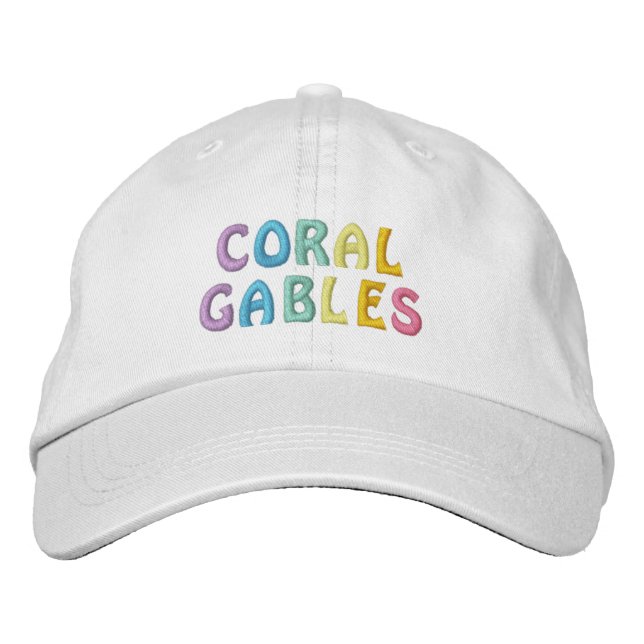CORAL GABLES-tak Broderad Keps (Framsida)