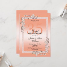 Coral Gem & Glitter 35-års bröllopsjubileum  Inbju