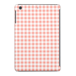 Coral Gingham Check iPad Mini fodral