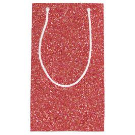 Coral Gnistra Glitter Gift Bag
