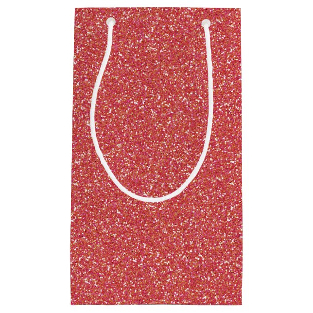 Coral Gnistra Glitter Gift Bag (Framsidan)