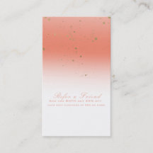 Coral Gold Modern Glam Chic Referera en vän