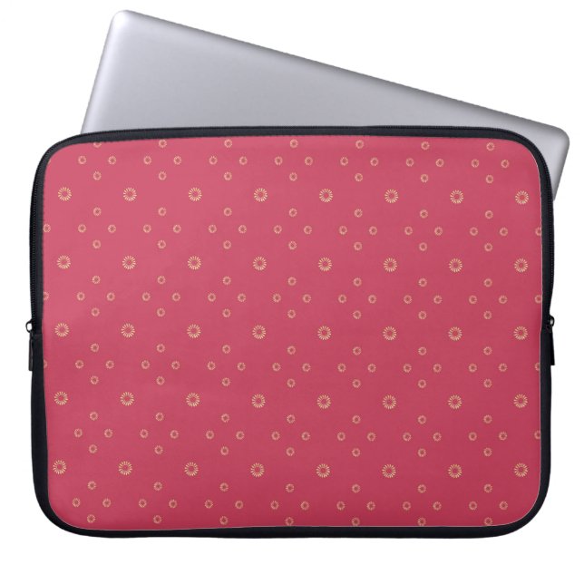 Coral | Golden Zinnia Sol Laptop Fodral (Framsidan)