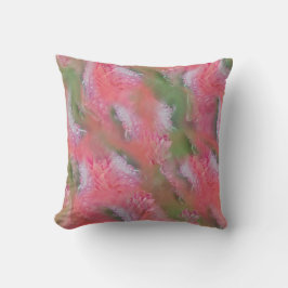Coral, Grass & Peony-rosa Blooms Kudde