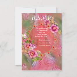 Coral, Grass & Peony-rosa Blooms OSA Kort