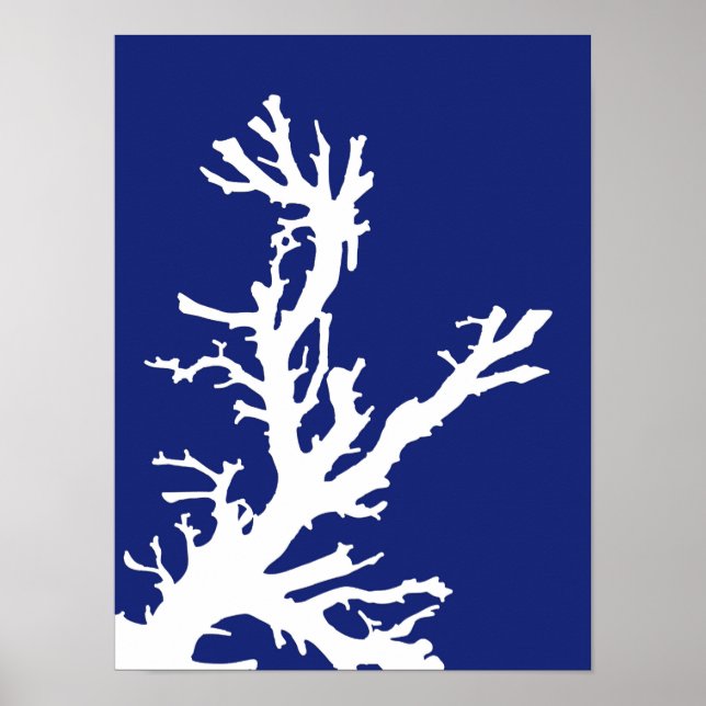 Coral Gren, Navy Blue and White Poster (Framsidan)