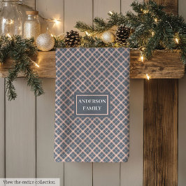 Coral Grey Kitchen Towel Custom Name Modern Look Kökshandduk