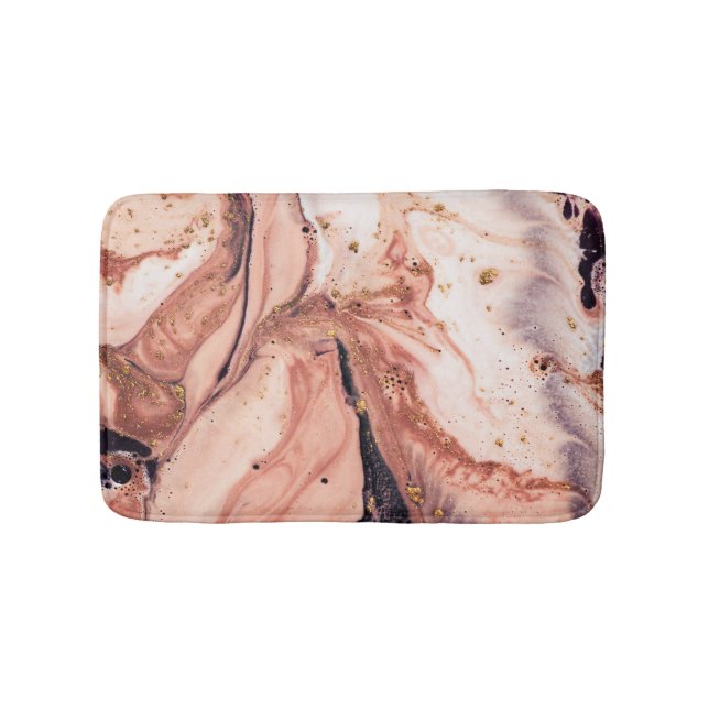 Coral Guld Marbling: Natural Mönster Badrumsmatta (Framsidan)