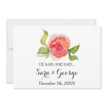 Coral Han sa att hon sa möhippa-jaktkort