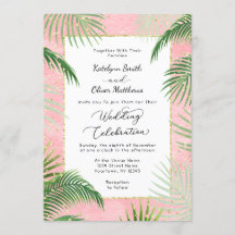 Coral Handflatan Tropical Botanical Gold Foil Bröl