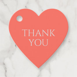 Coral Heart Bröllop Gåvor Etiketter