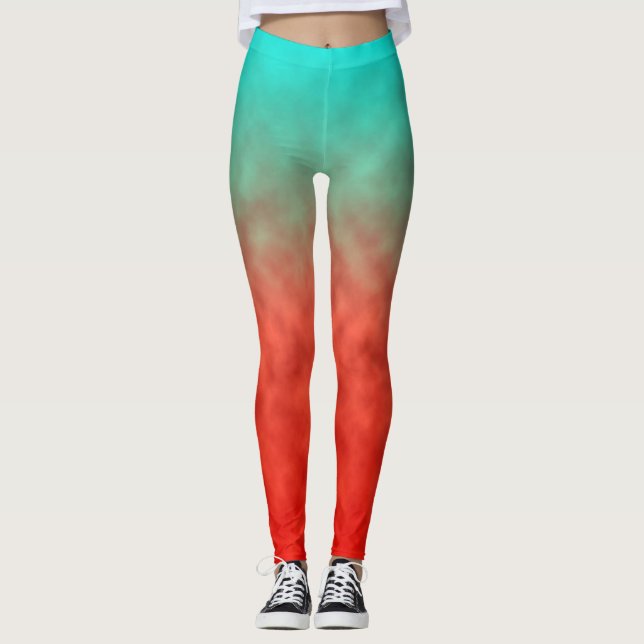 Coral Himmel-minne Leggings (Framsida)