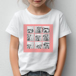 Coral Instagram Photo Collage med 9 foton T-shirt<br><div class="desc">Använda dina foton utan ramar på den här! Lägg till bilder och bilder som du vill använda på den här remsa om du vill ha en roligt minneshållare. Ett konstnärligt sätt att visning ditt bästa bilder för fotodelning.</div>