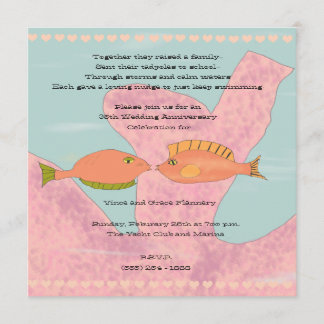 Coral & Kissing Fish 35-årsjubileums inbjudan