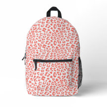 Coral Leopard Print