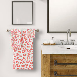 Coral Leopard Print