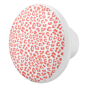 Coral Leopard Print Knopp