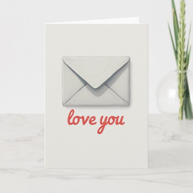 Coral Love You Classic Card Kort (Framsida)