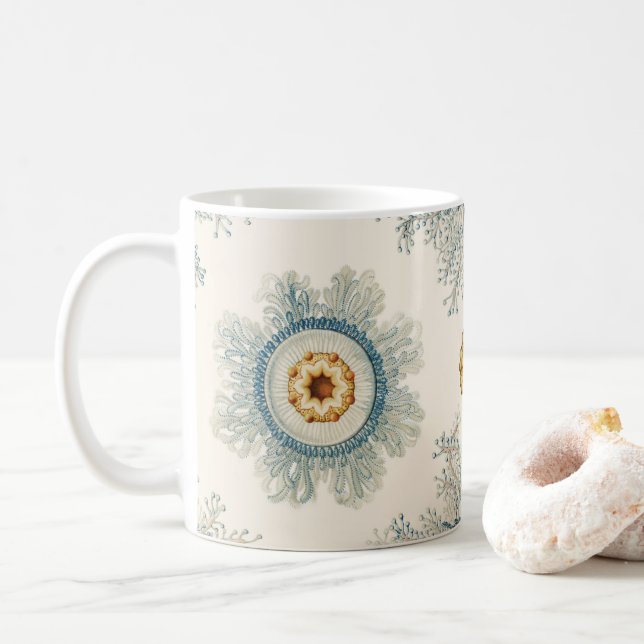 Coral Mandala Mönster Kaffemugg (Med munk)
