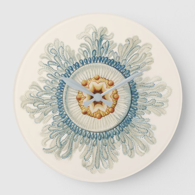 Coral Mandala Mönster Stor Klocka (Framsida)